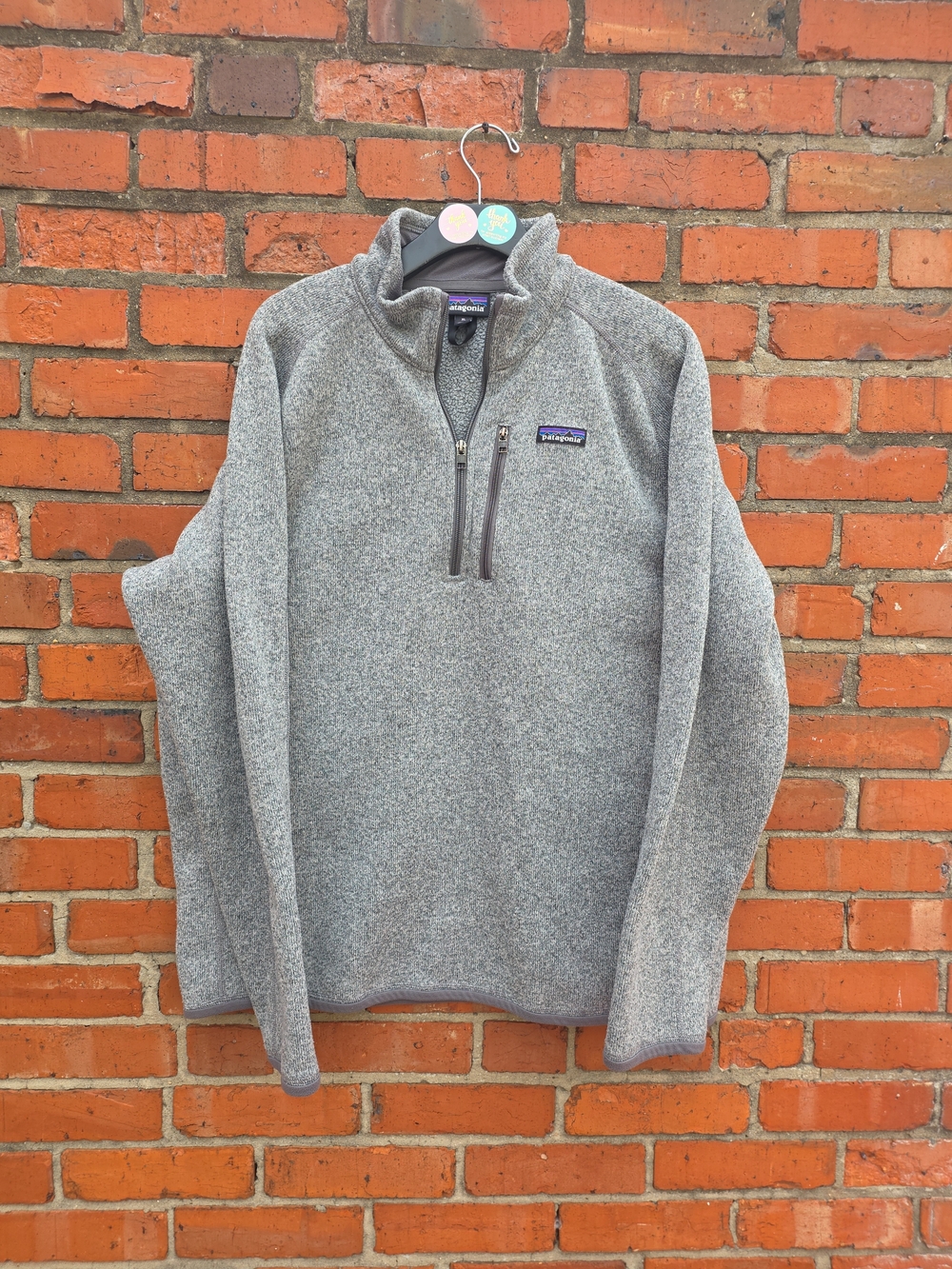 Patagonia Better Sweater Fleece Jacket Men XL Gray 1/4 Zip Outdoor Jacket (F3)